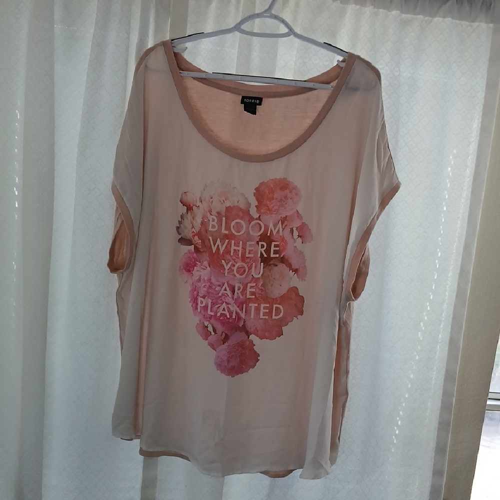 Torrid Bloom Where You Are Planted- 3X Floral Sleeveless Tee